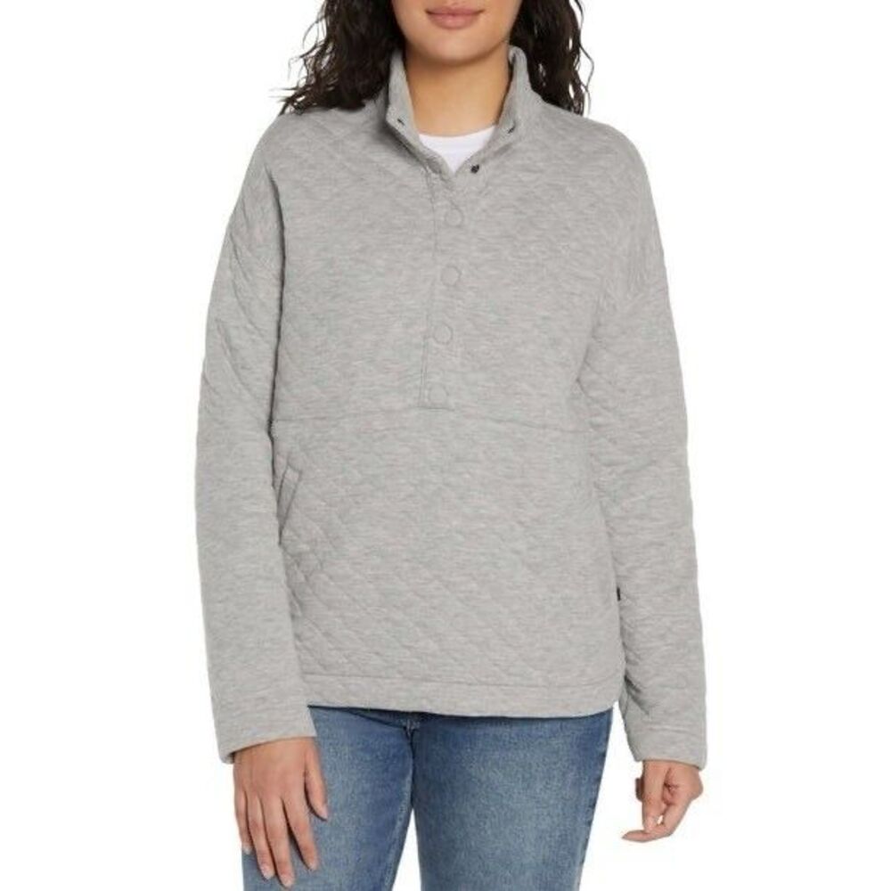 NWT Eddie Bauer Women's Quilted Pullover Gray - Size XL